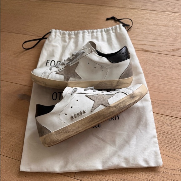  Superstar Mixed Leather Sneakers Size 36